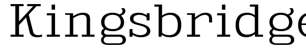 Kingsbridge font preview